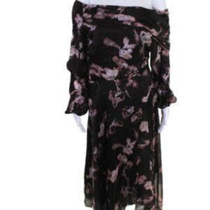 Lorraine Print Dress Brown Size 8